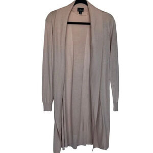 Worthington Long Sleeve Duster Cardigan Light Pink Size Small Career Casual